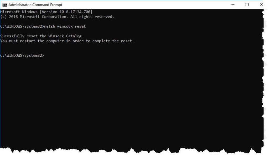 reset-winsock