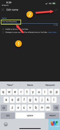 entering-a-new-youtube-username-on-mobile-app