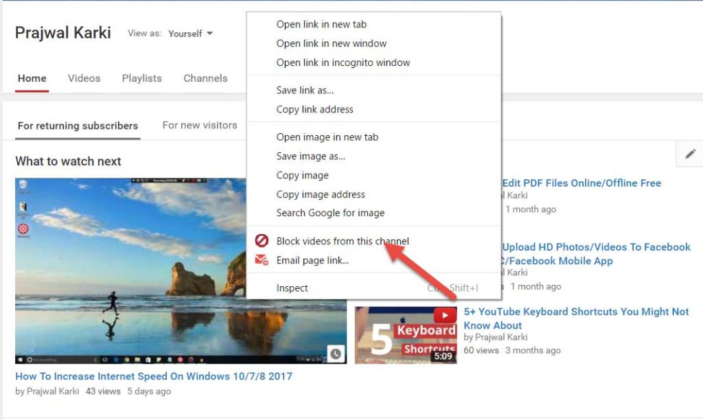 block-youtube-channel