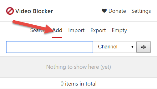 Adding A Youtube Channel To Block