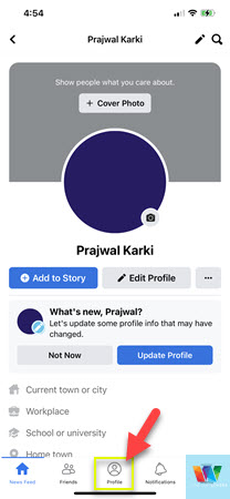 opening-facebook-profile