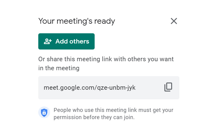 Google-meet-meeting-created