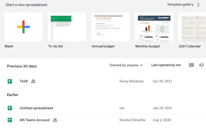 spreadsheet dashboard