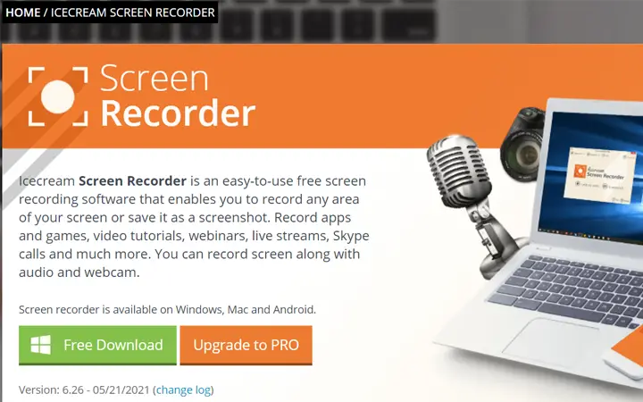 icecream screen recorder for windows