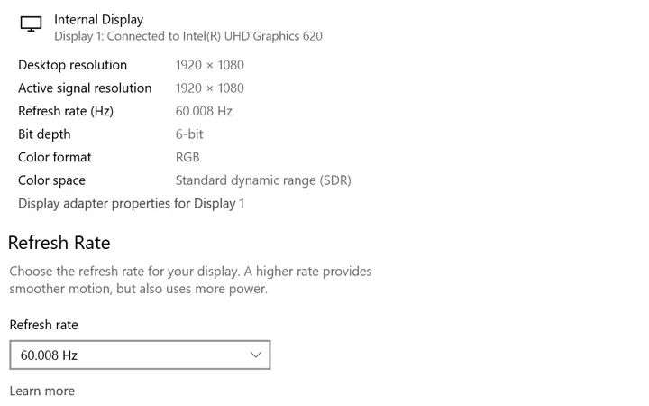 refresh rate