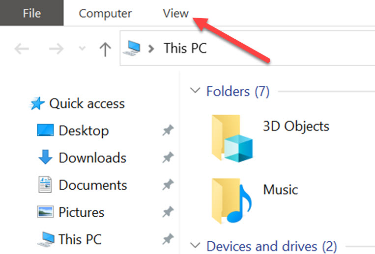 view hidden files and folders