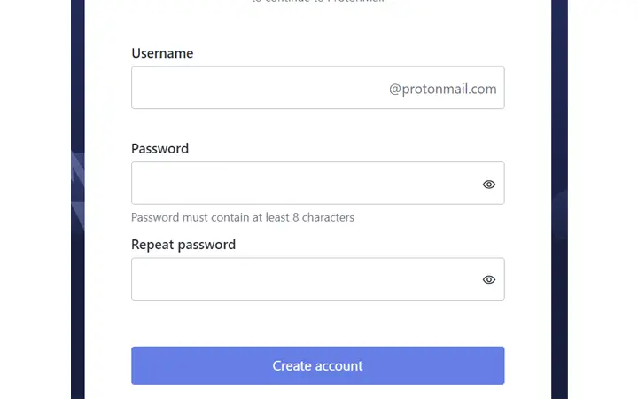 proton mail log in