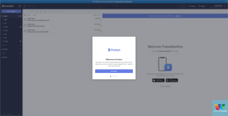 welcome-protonmail-dashbaord