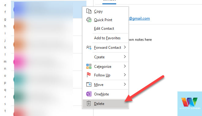 deleting-outlook-contact-permanently