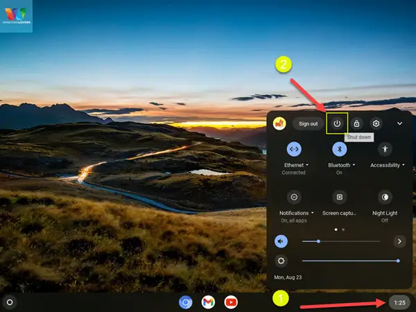 open control panel on chromebook