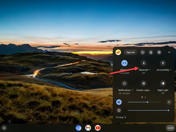 opening-settings-shortcut-chromebook-to-pair-galaxy-buds-to-chromebook