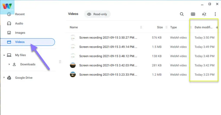 recording-inside-videos-folder