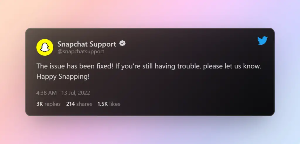 Tweet-by-Snapchat-Support-about-snapchat-issues