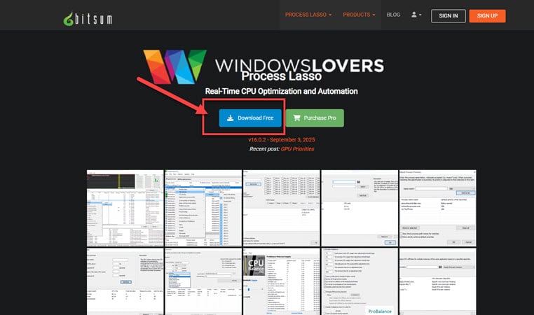 downloading-process-lasso-from-bitsum-website