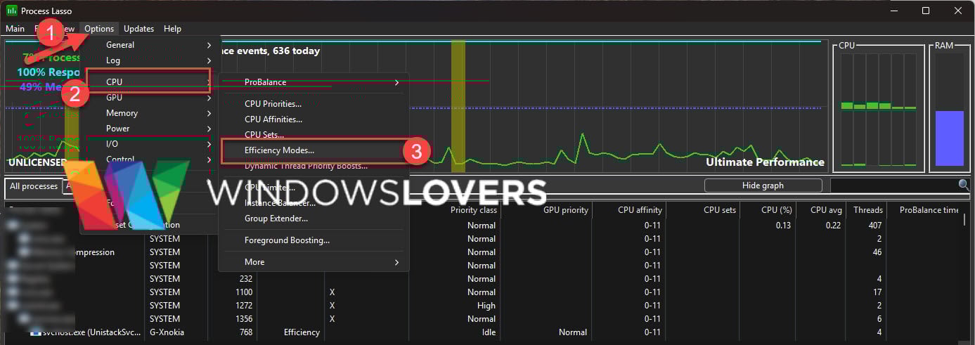 process-lassso-removing-chrome-from-throtteling-pwoer-saving